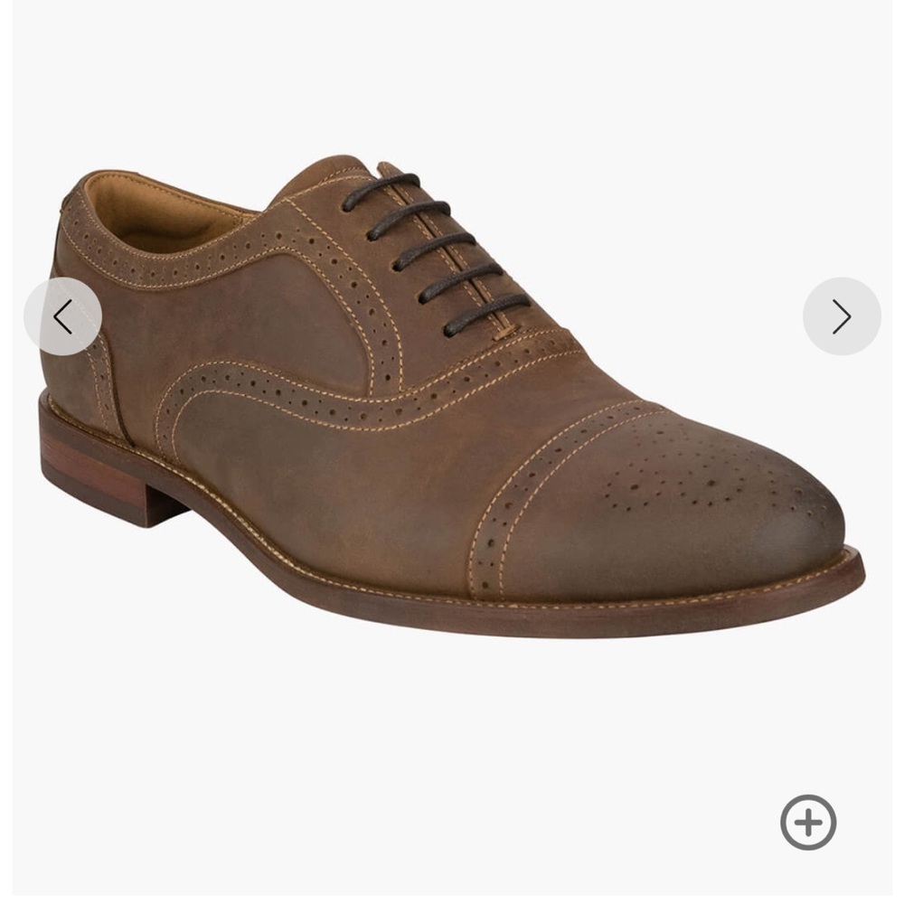 Florsheim Brown Oxford Shoes with Brogue Detailing